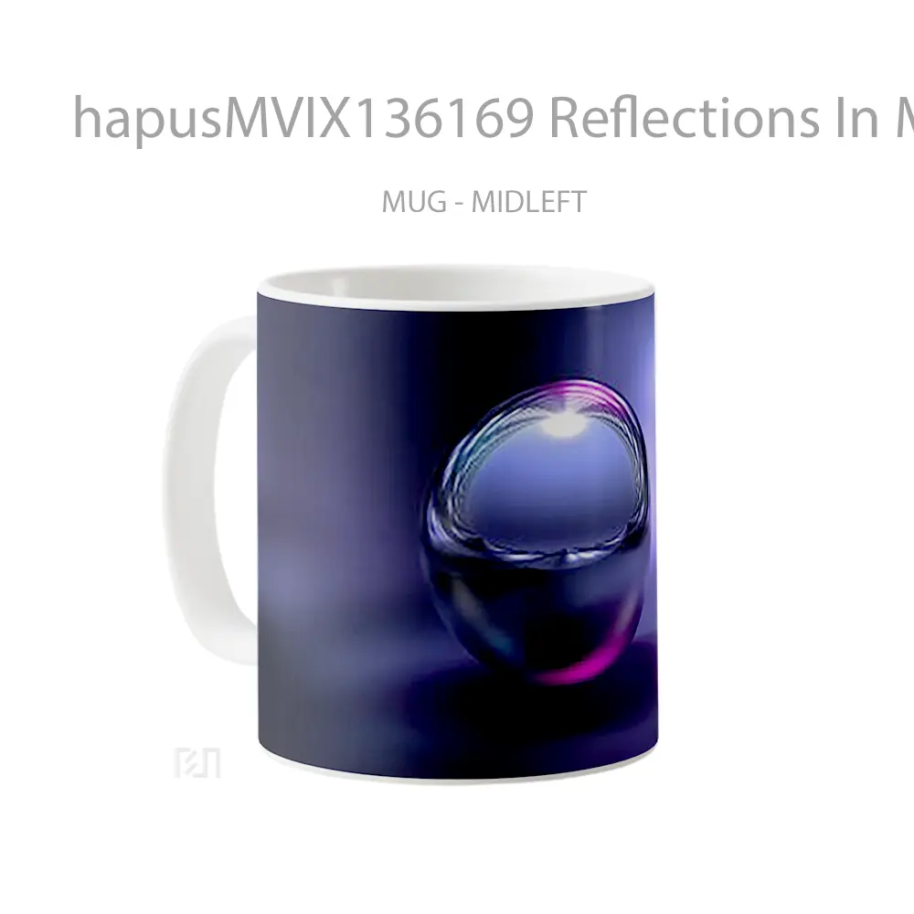 Mug Reflections In Metal Ball Gelas Keramik Unik - All-side / Desain