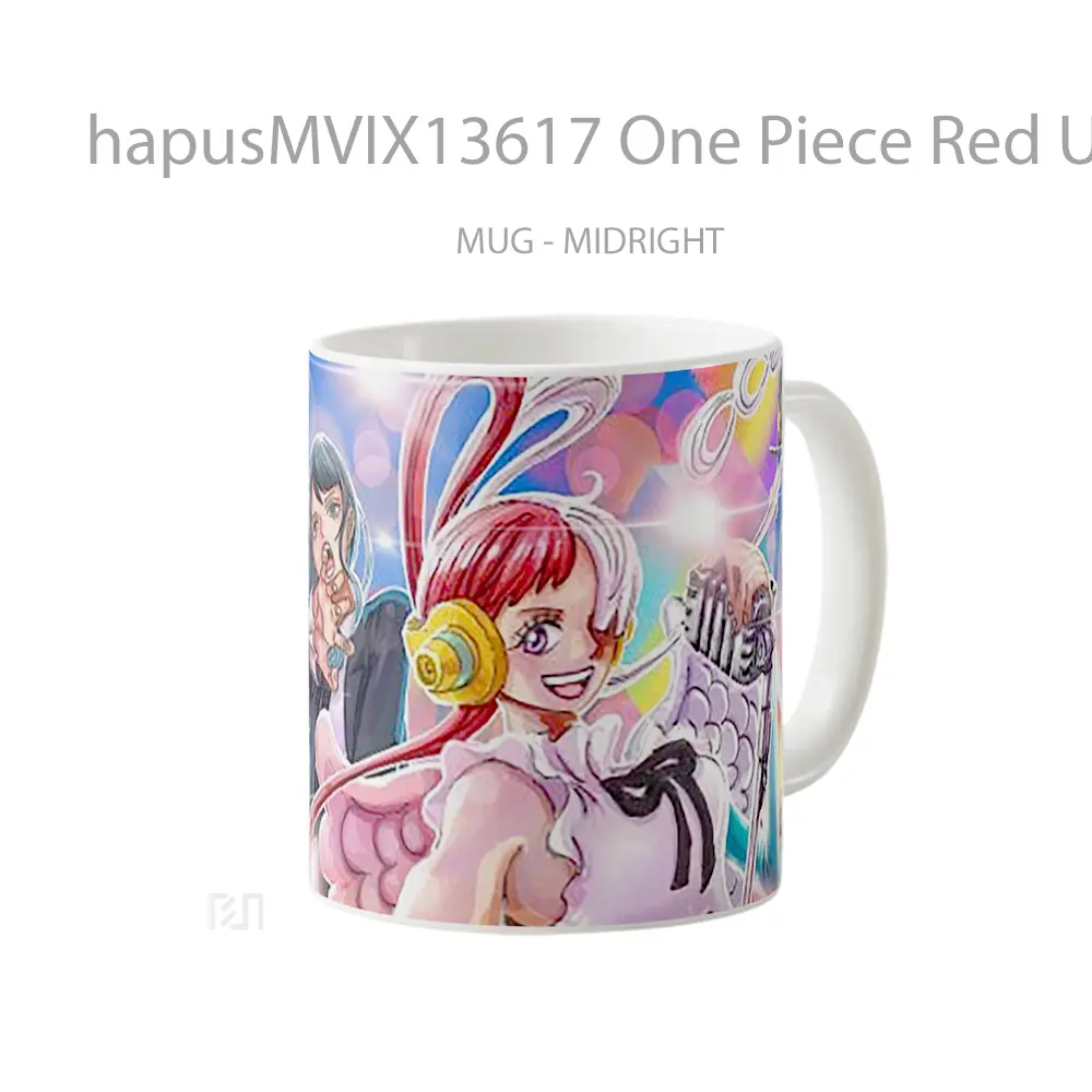 Mug One Piece Red Uta Ain Luffy Cangkir Anime - All-side / Desain