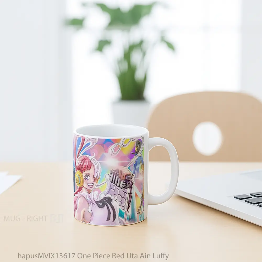 Mug One Piece Red Uta Ain Luffy Cangkir Anime - All-side / Desain