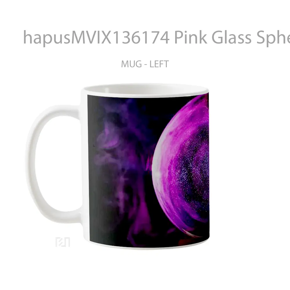 Mug Pink Glass Sphere Gelas Keramik Unik - All-side / Desain