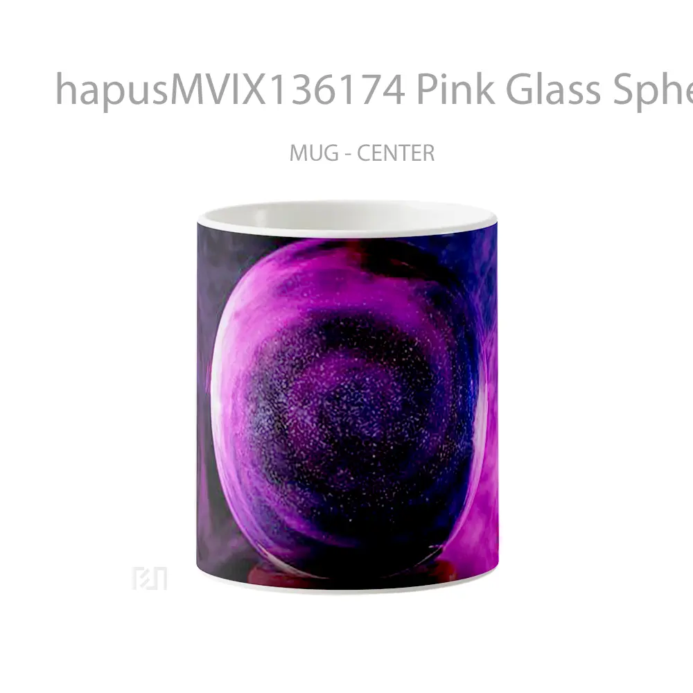 Mug Pink Glass Sphere Gelas Keramik Unik