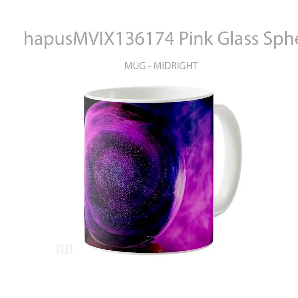 Mug Pink Glass Sphere Gelas Keramik Unik - All-side / Desain