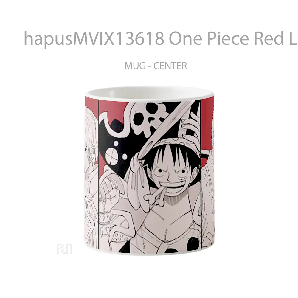 Mug One Piece Red Luffy Zoro Sanji Cangkir Anime
