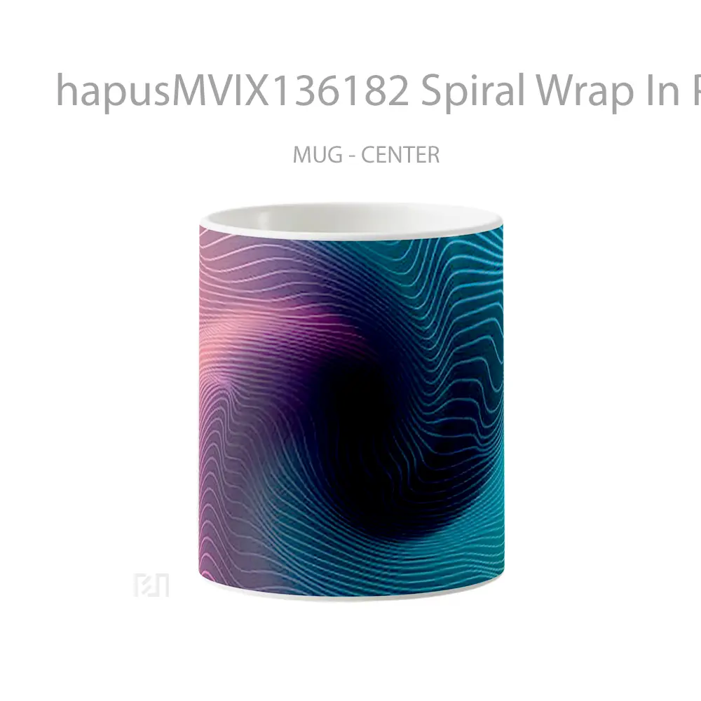 Mug Spiral Wrap In Pink And Blue Gelas Keramik Unik