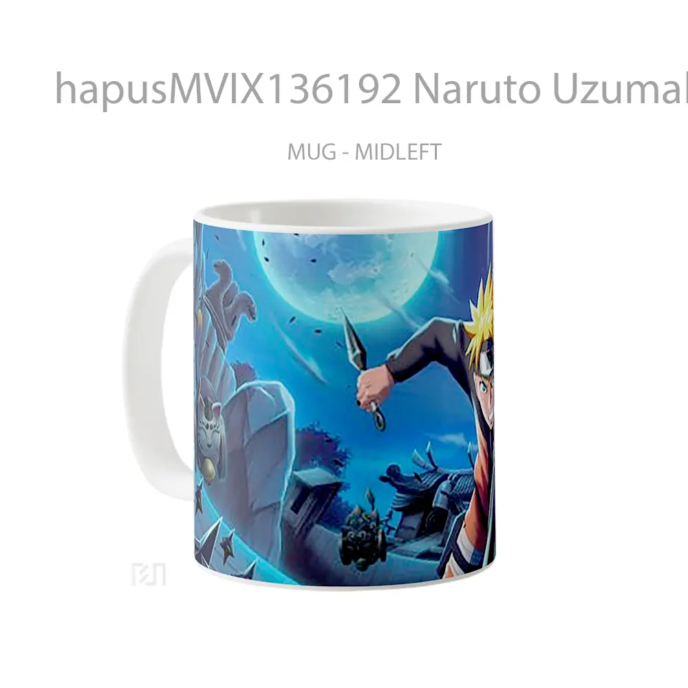 Mug Naruto Uzumaki V3 Cangkir Anime - All-side / Desain