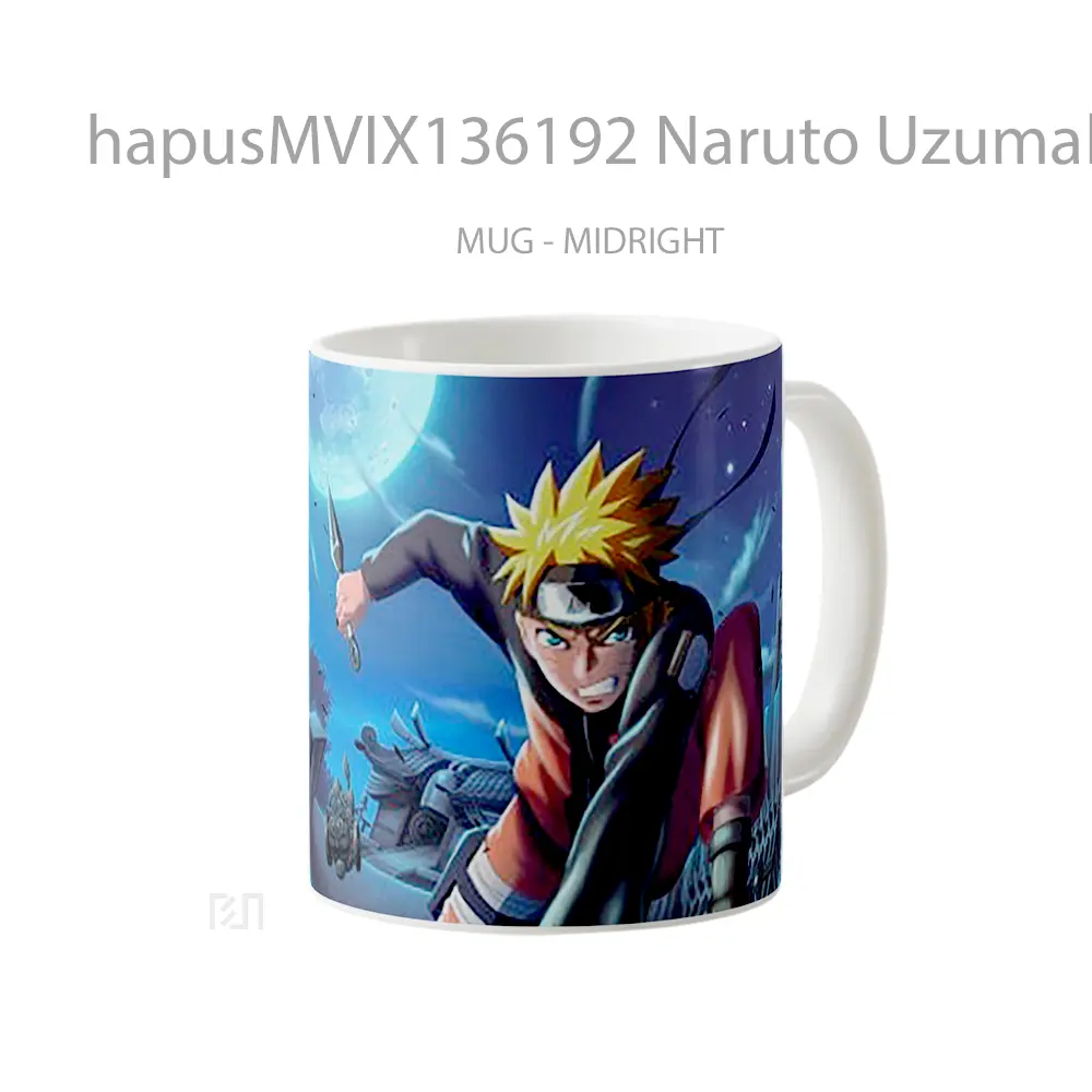 Mug Naruto Uzumaki V3 Cangkir Anime - All-side / Desain