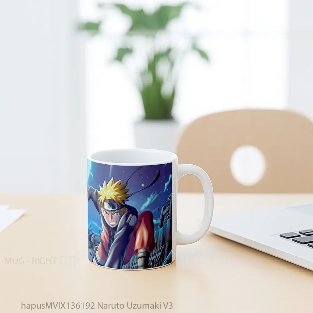 Mug Naruto Uzumaki V3 Cangkir Anime - All-side / Desain