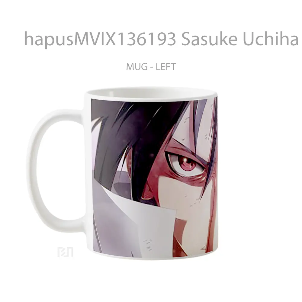 Mug Sasuke Uchiha V1 Cangkir Anime - All-side / Desain