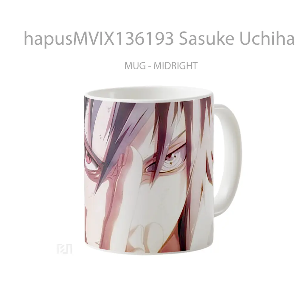 Mug Sasuke Uchiha V1 Cangkir Anime - All-side / Desain