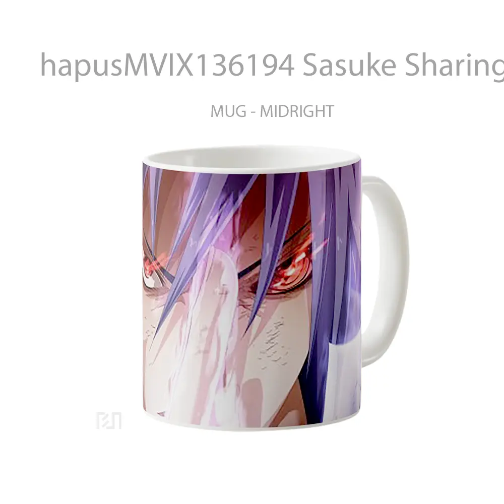 Mug Sasuke Sharingan Rinnegan Cangkir Anime - All-side / Desain
