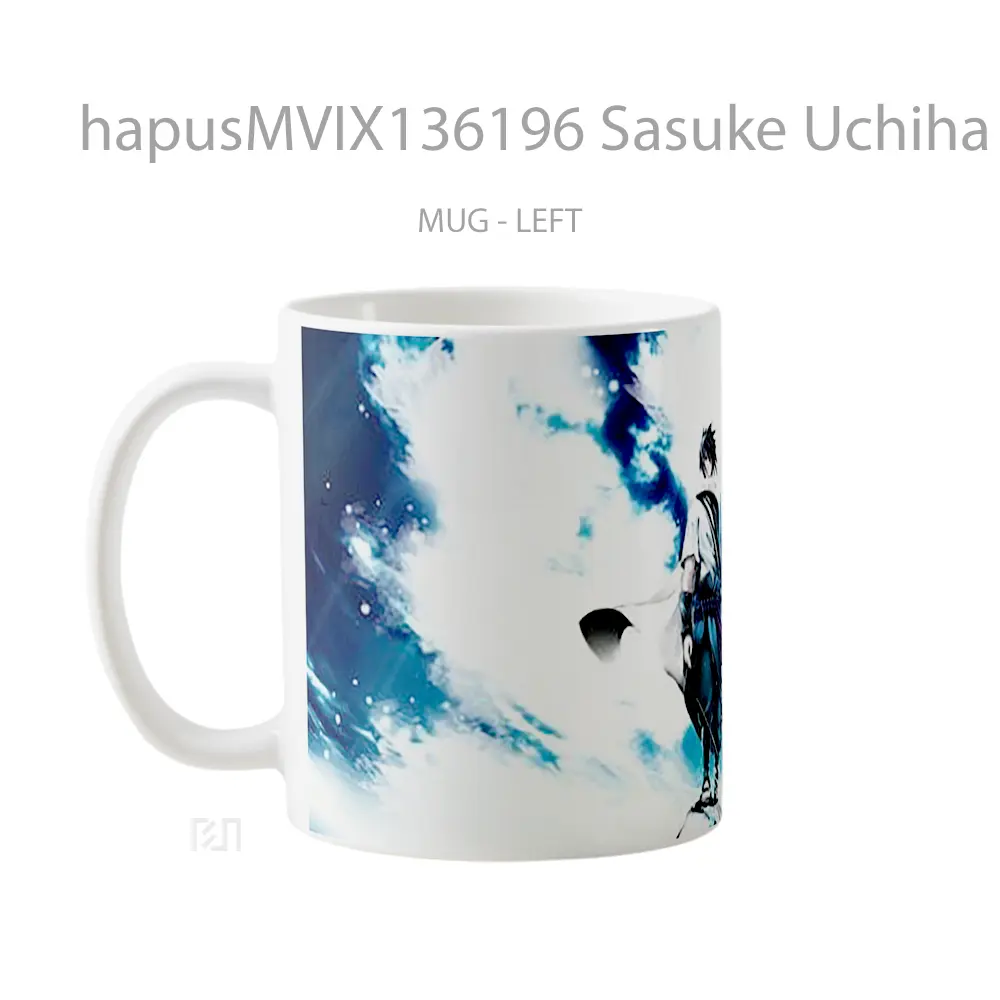 Mug Sasuke Uchiha V2 Cangkir Anime - All-side / Desain