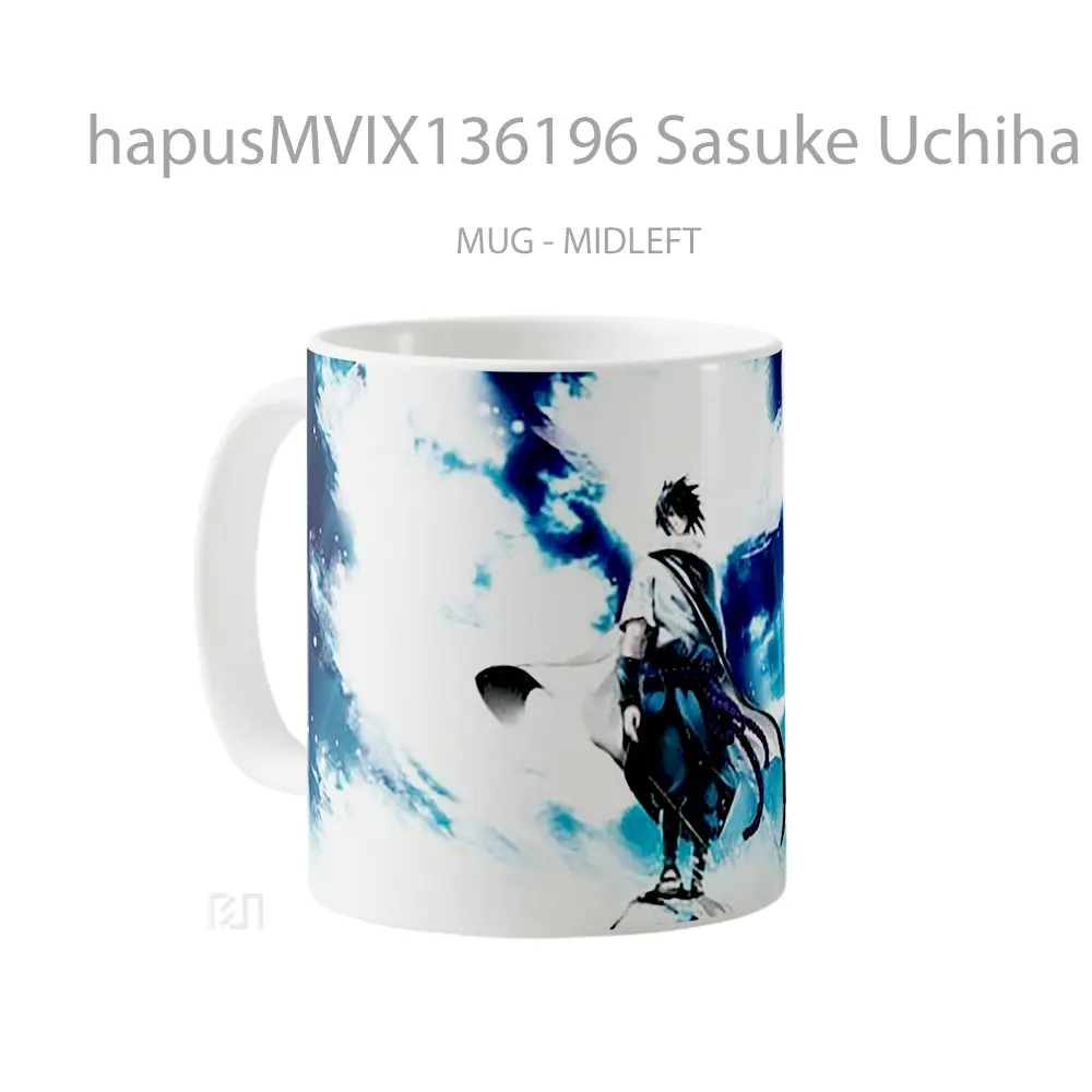 Mug Sasuke Uchiha V2 Cangkir Anime - All-side / Desain