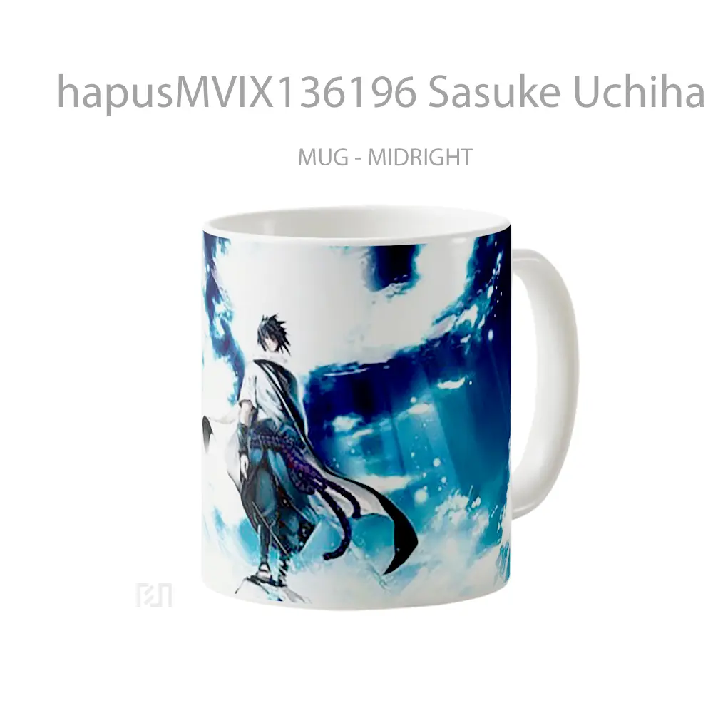 Mug Sasuke Uchiha V2 Cangkir Anime - All-side / Desain