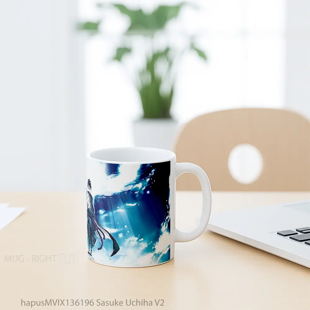 Mug Sasuke Uchiha V2 Cangkir Anime - All-side / Desain