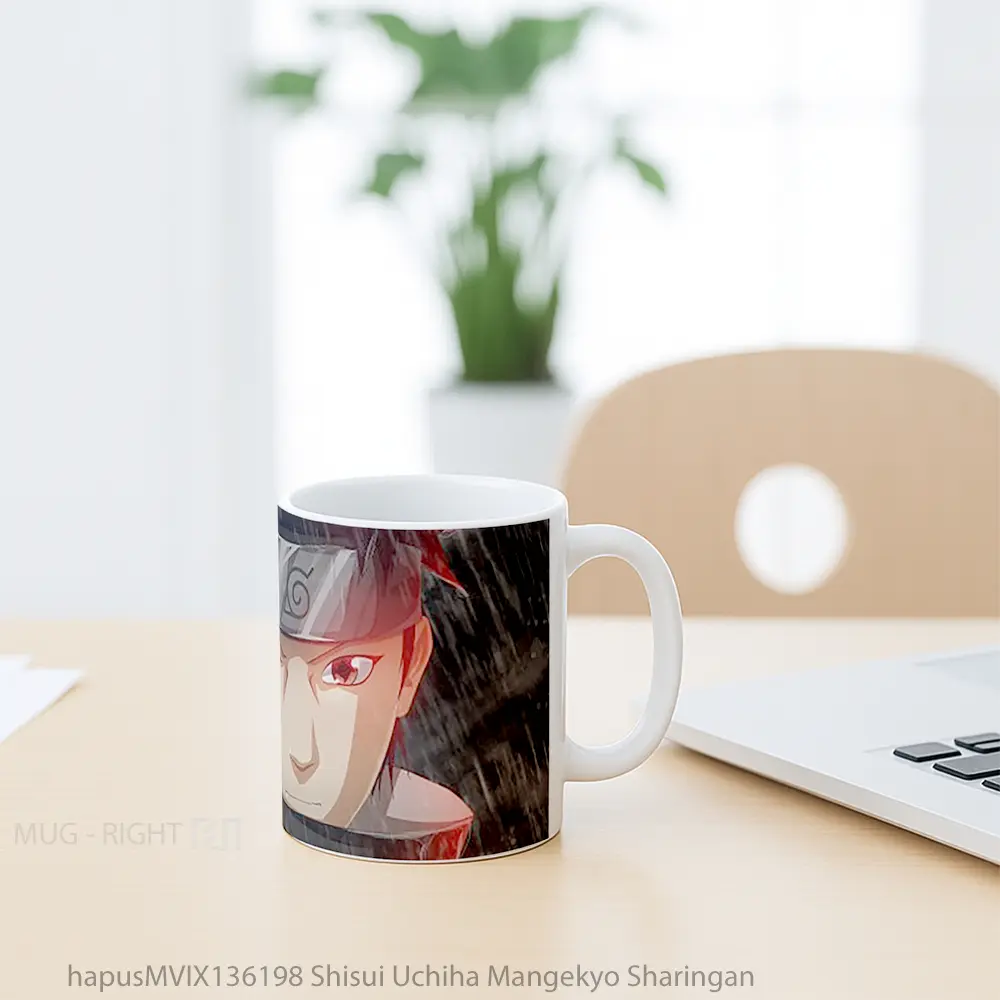 Mug Shisui Uchiha Mangekyo Sharingan Gelas Keramik Unik - All-side / Desain