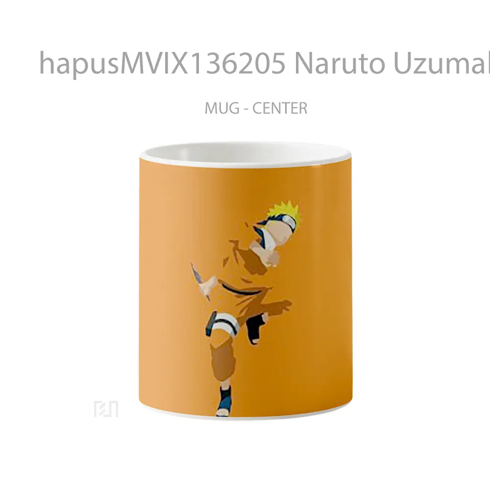 Mug Naruto Uzumaki Minimalist V3 Cangkir Anime