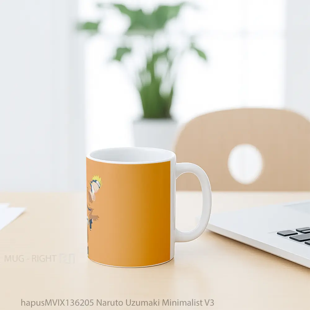 Mug Naruto Uzumaki Minimalist V3 Cangkir Anime - All-side / Desain