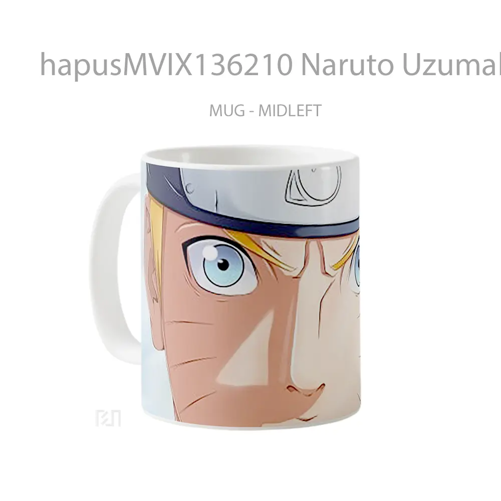 Mug Naruto Uzumaki V8 Cangkir Anime - All-side / Desain