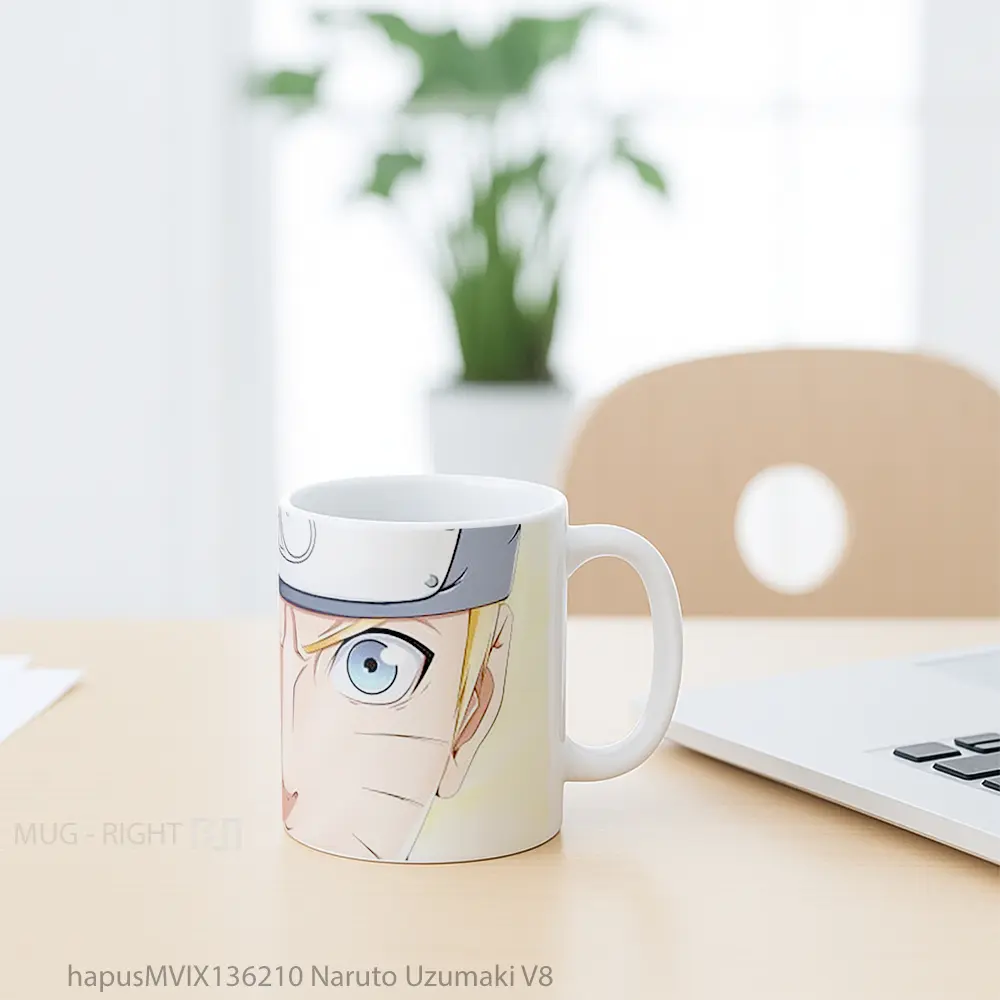Mug Naruto Uzumaki V8 Cangkir Anime - All-side / Desain