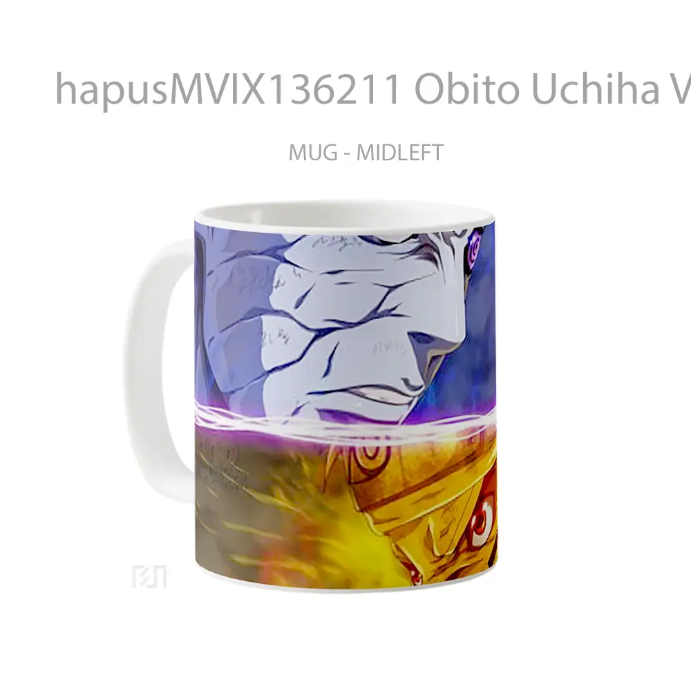 Mug Obito Uchiha Vs Naruto Uzumaki Cangkir Anime - All-side / Desain