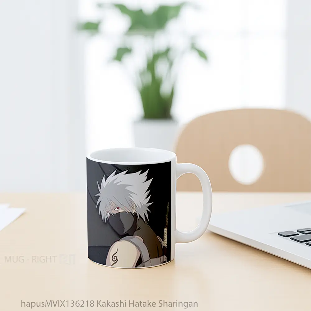 Mug Kakashi Hatake Sharingan Gelas Keramik Unik - All-side / Desain