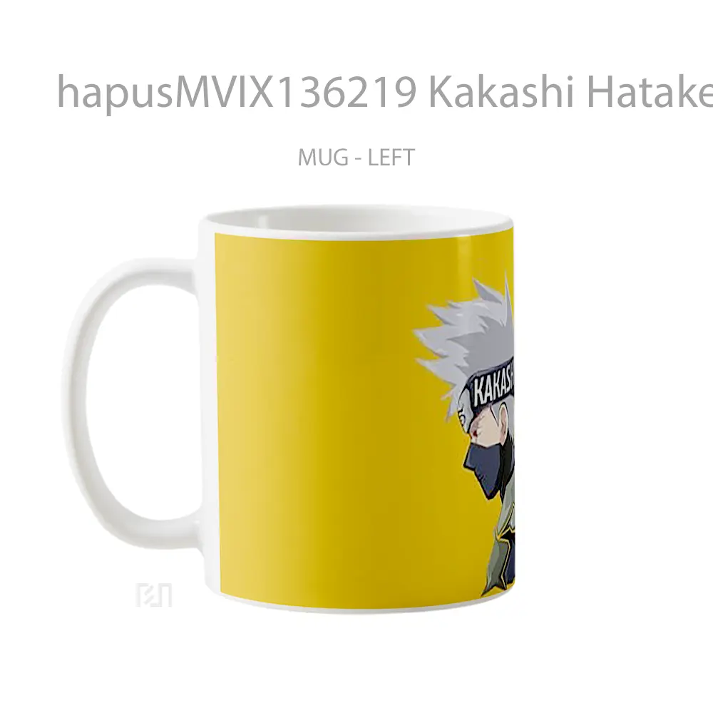 Mug Kakashi Hatake Illustration Gelas Seni Modern - All-side / Desain