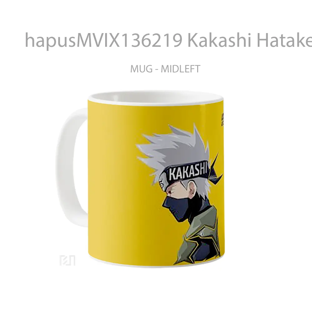 Mug Kakashi Hatake Illustration Gelas Seni Modern - All-side / Desain
