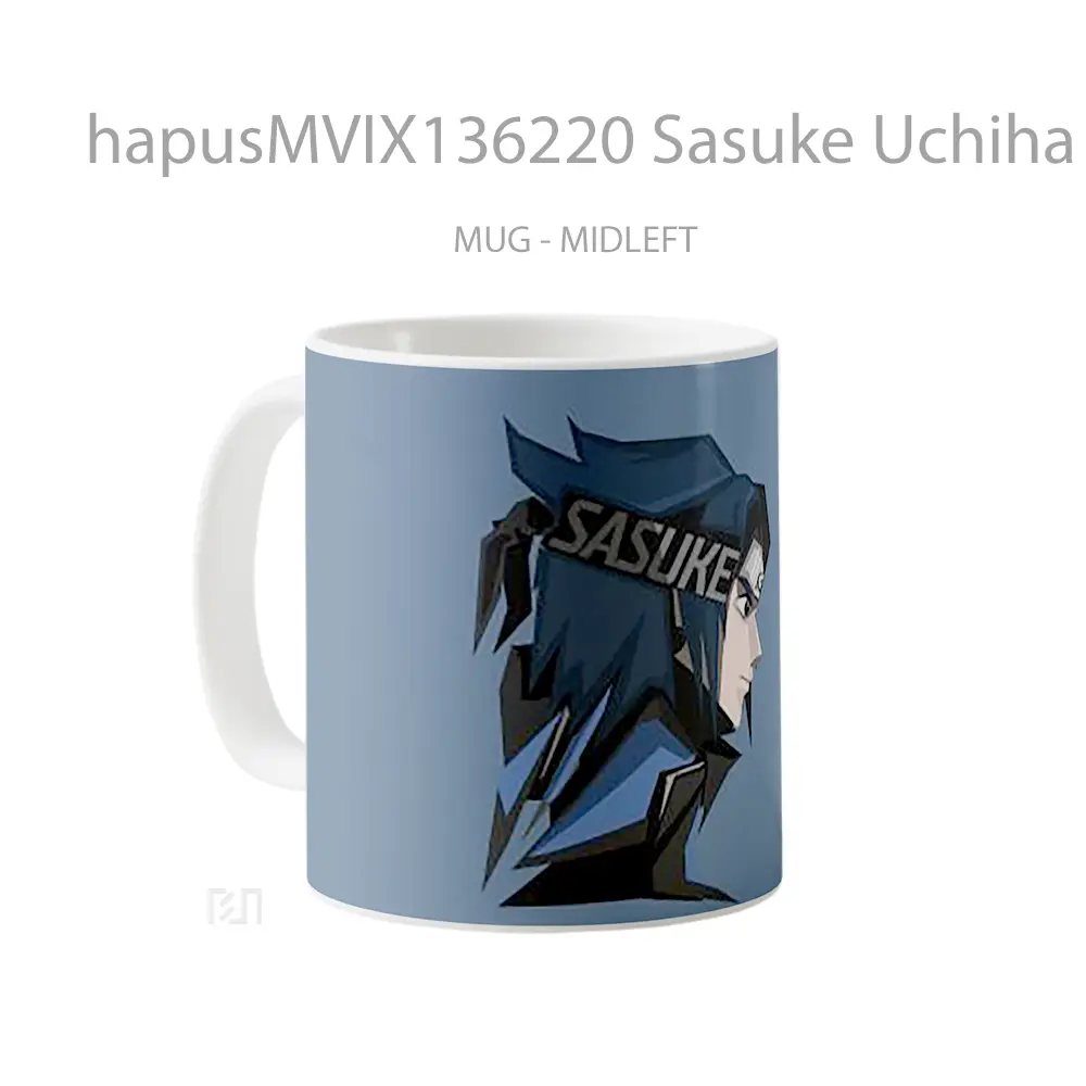 Mug Sasuke Uchiha Illustration Cangkir Anime - All-side / Desain