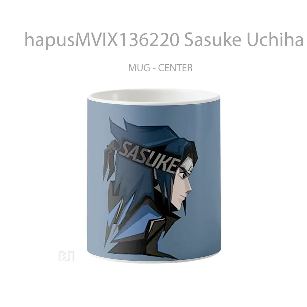Mug Sasuke Uchiha Illustration Cangkir Anime
