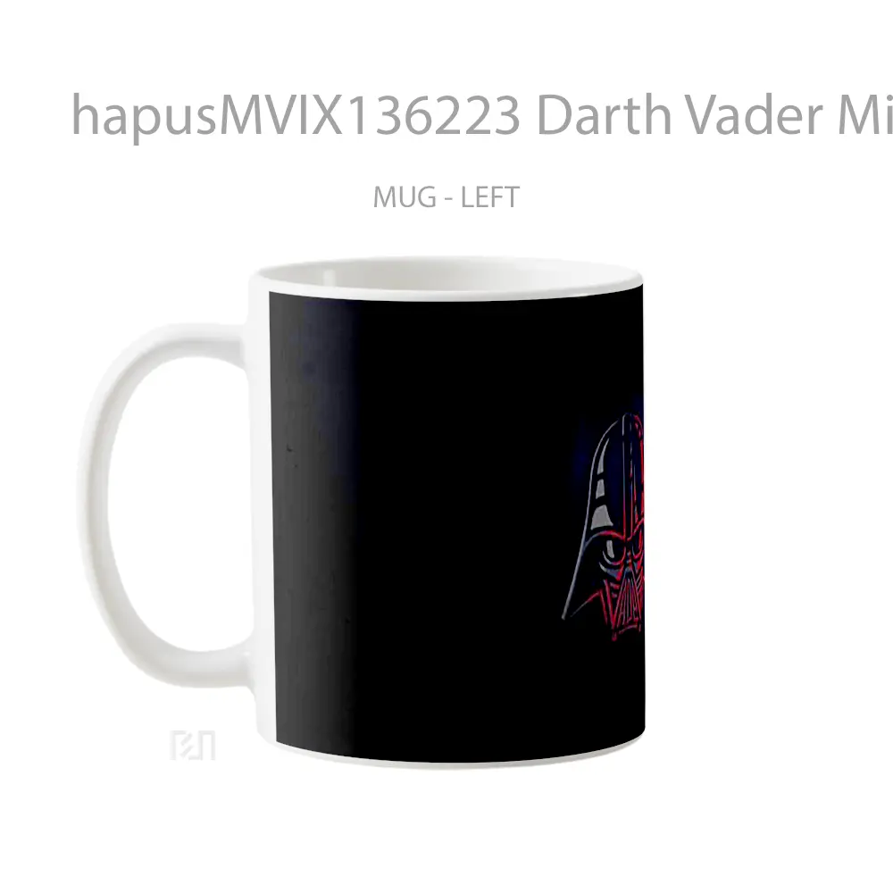Mug Darth Vader Minimalist Gelas Star Wars - All-side / Desain