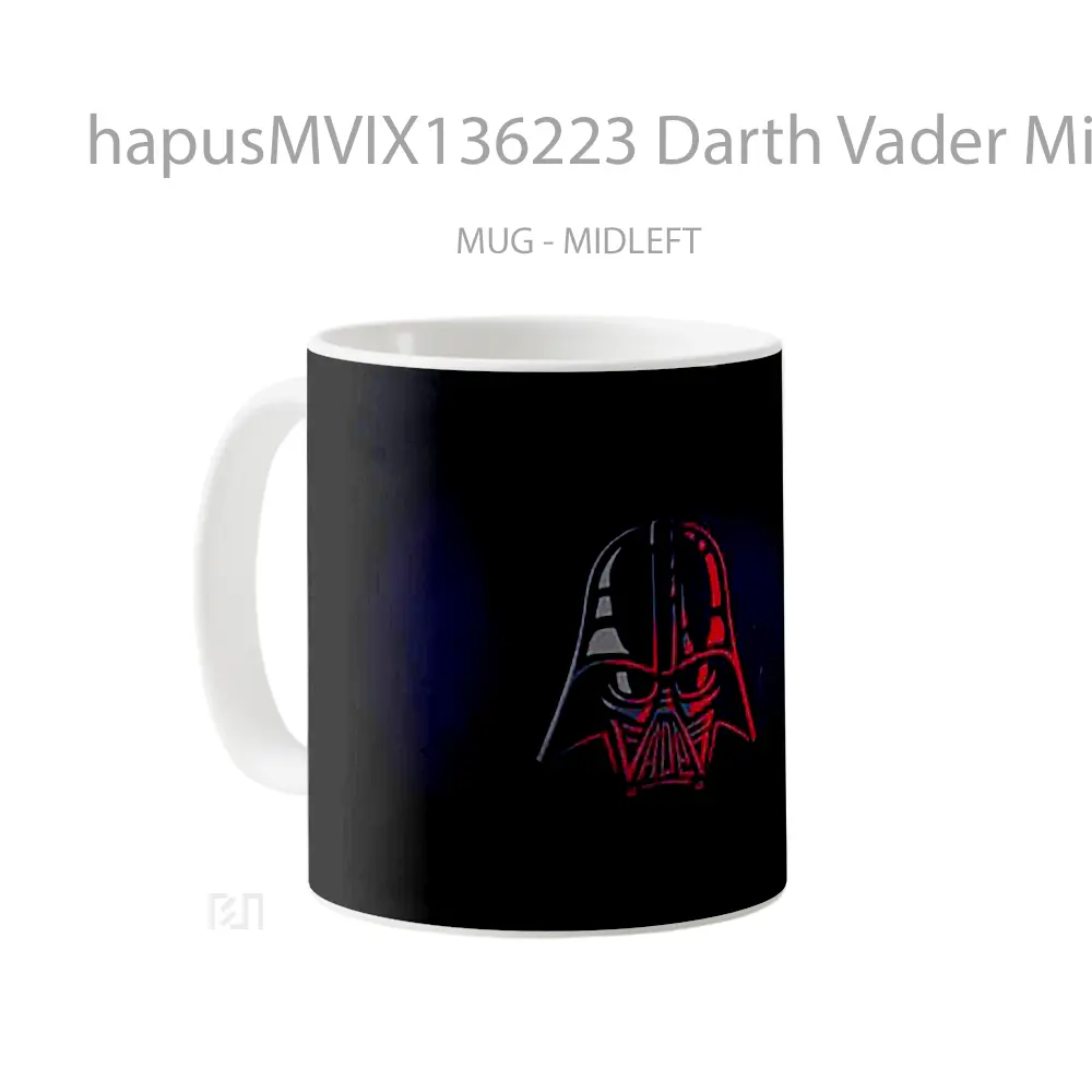 Mug Darth Vader Minimalist Gelas Star Wars - All-side / Desain
