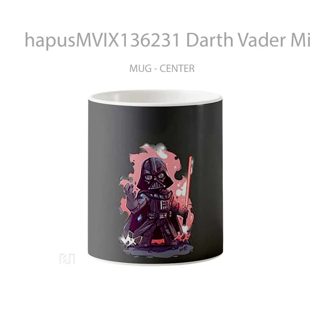 Mug Darth Vader Minimalist Illustration Gelas Star Wars