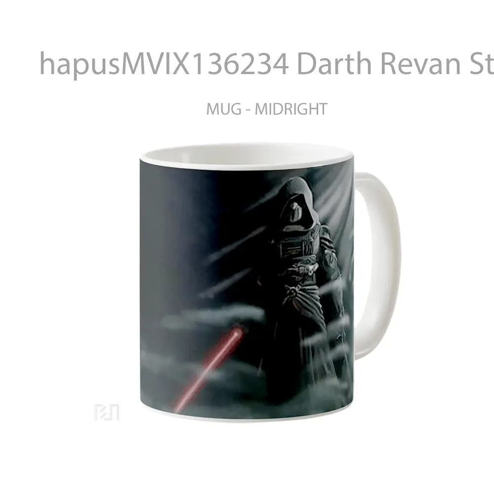 Mug Darth Revan Star Wars With Lightsaber Gelas Star Wars - All-side / Desain