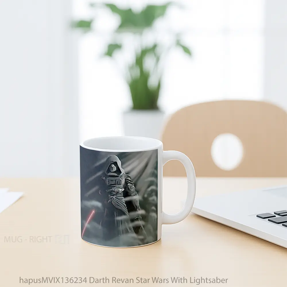 Mug Darth Revan Star Wars With Lightsaber Gelas Star Wars - All-side / Desain