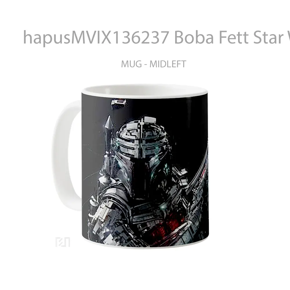 Mug Boba Fett Star Wars V1 Gelas Star Wars - All-side / Desain