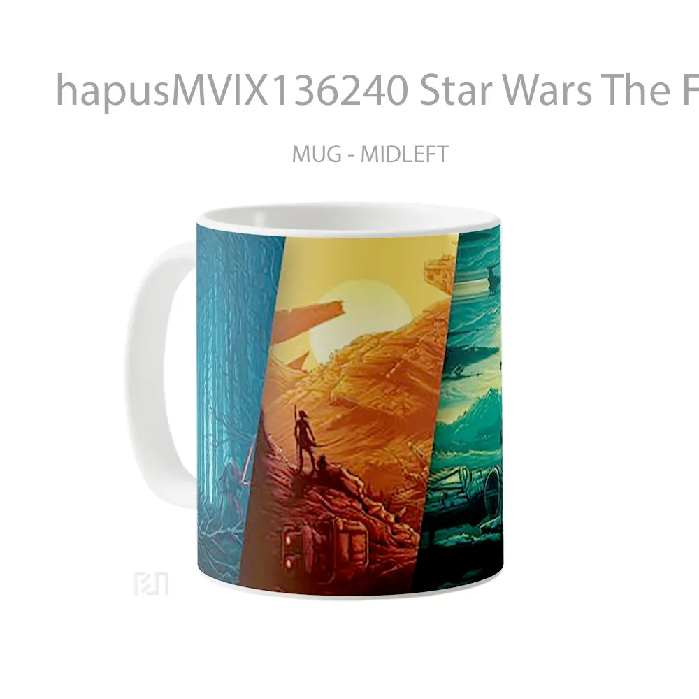 Mug Star Wars The Force Awakens Poster Gelas Star Wars - All-side / Desain