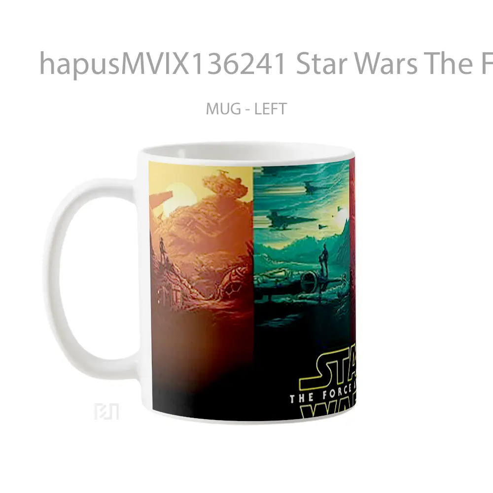 Mug Star Wars The Force Awakens Poster Logo Gelas Star Wars - All-side / Desain