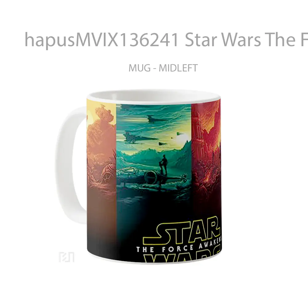 Mug Star Wars The Force Awakens Poster Logo Gelas Star Wars - All-side / Desain