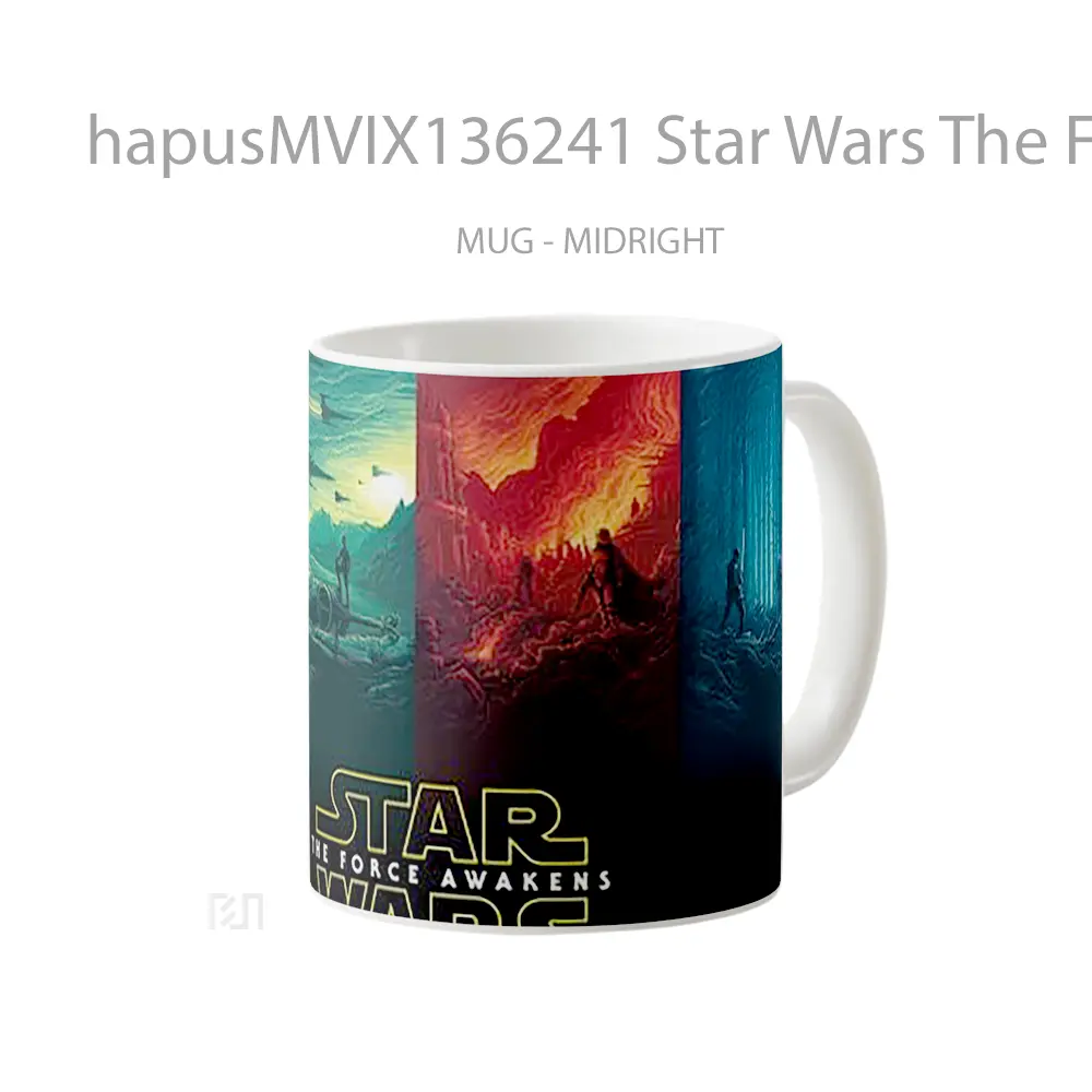 Mug Star Wars The Force Awakens Poster Logo Gelas Star Wars - All-side / Desain