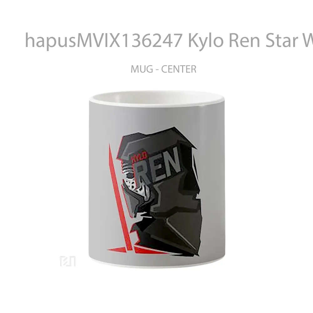 Mug Kylo Ren Star Wars Illustration Gelas Star Wars
