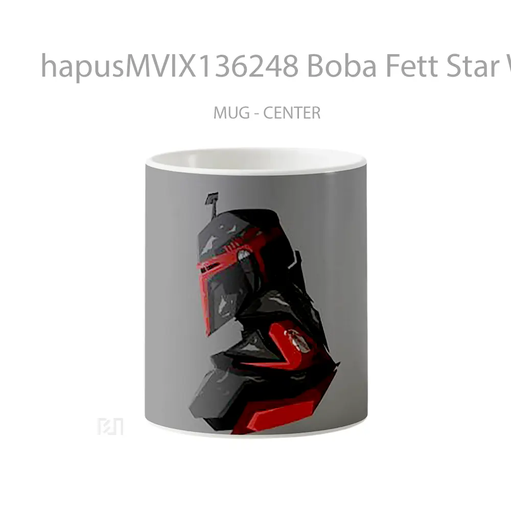 Mug Boba Fett Star Wars Illustration Gelas Star Wars