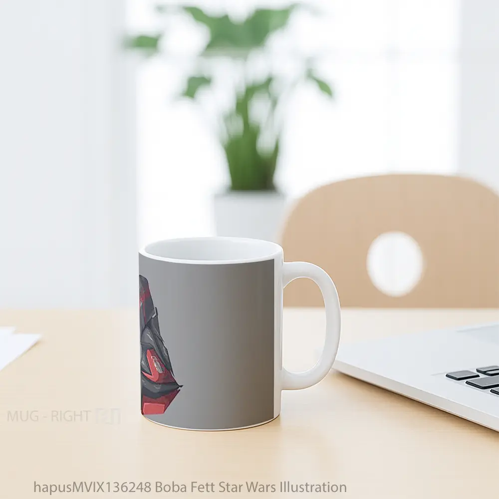 Mug Boba Fett Star Wars Illustration Gelas Star Wars - All-side / Desain