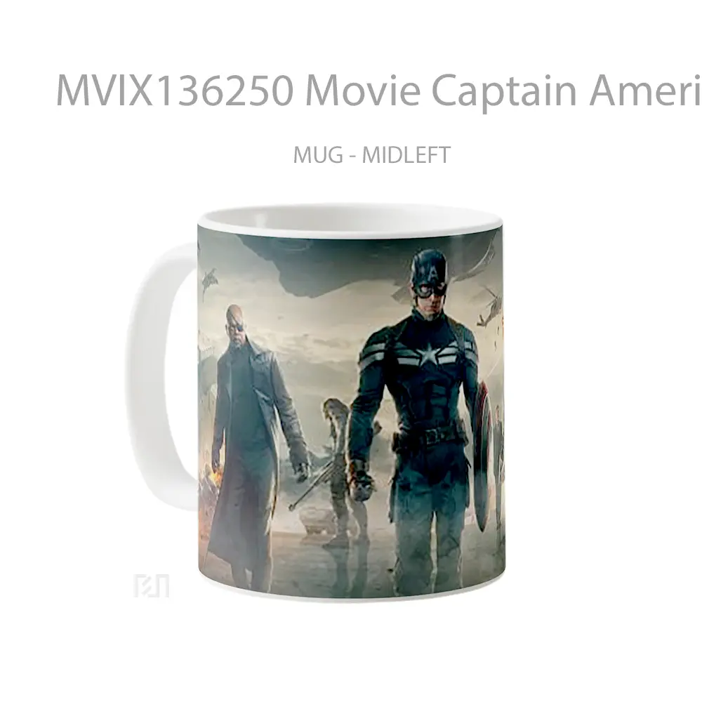 Mug Movie Captain America The Winter Soldier Gelas Superhero - All-side / Desain