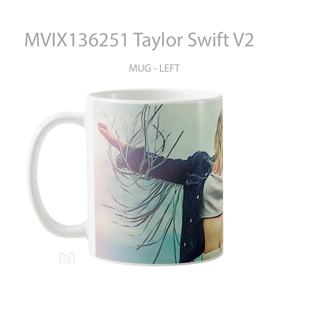 Mug Taylor Swift V2 Gelas Selebriti - All-side / Desain