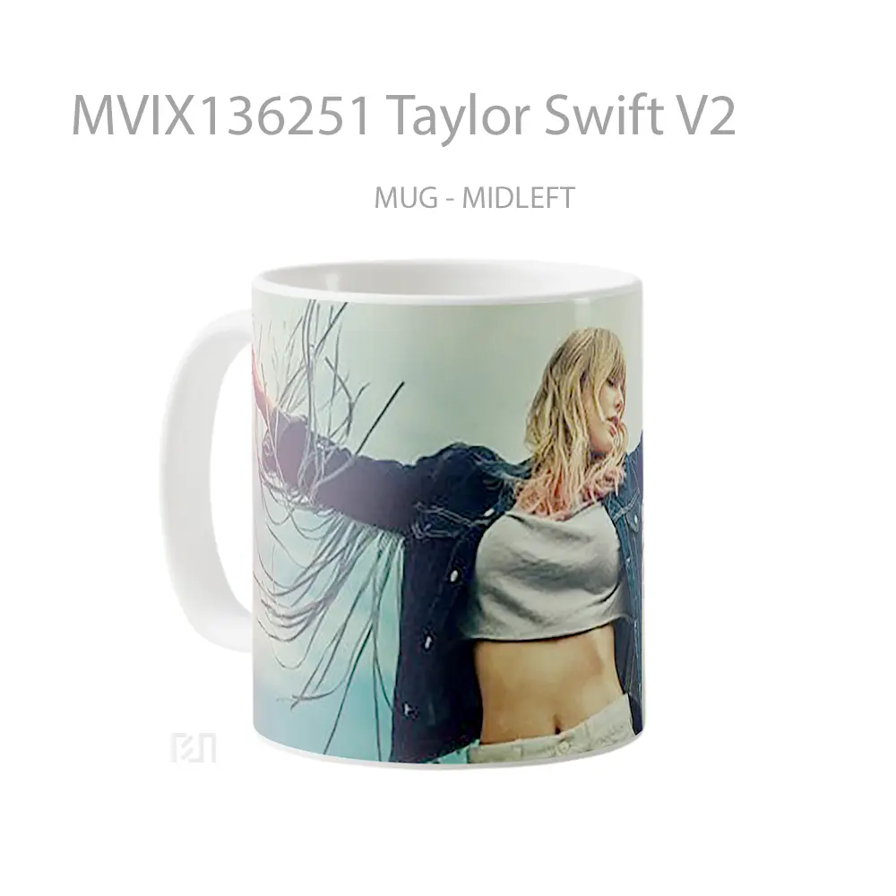 Mug Taylor Swift V2 Gelas Selebriti - All-side / Desain