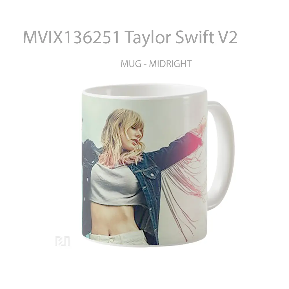 Mug Taylor Swift V2 Gelas Selebriti - All-side / Desain