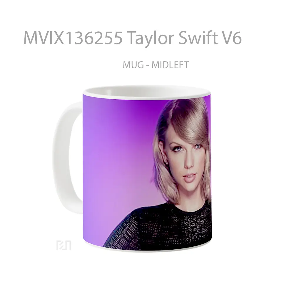 Mug Taylor Swift V6 Gelas Selebriti - All-side / Desain