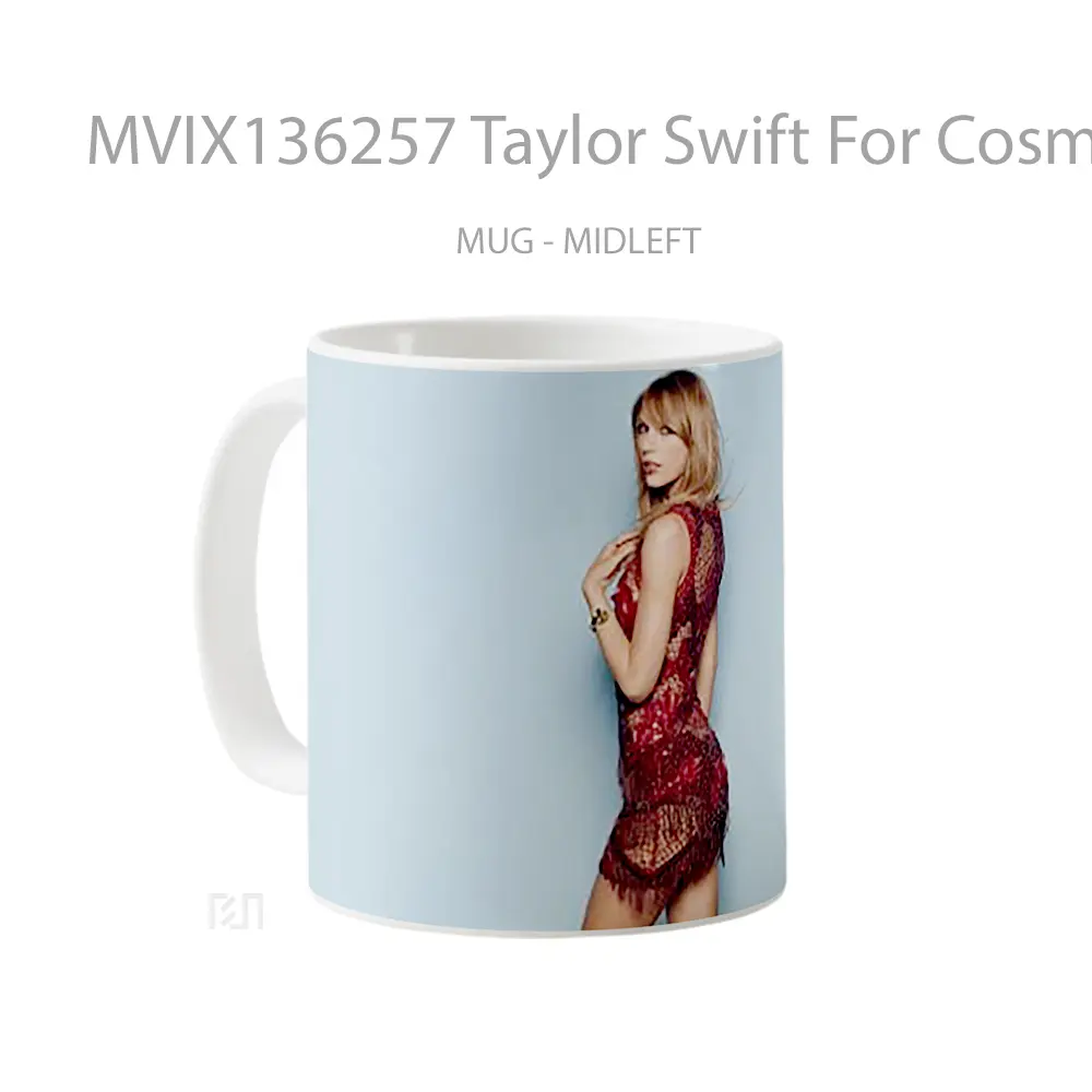 Mug Taylor Swift For Cosmopolitan Gelas Selebriti - All-side / Desain