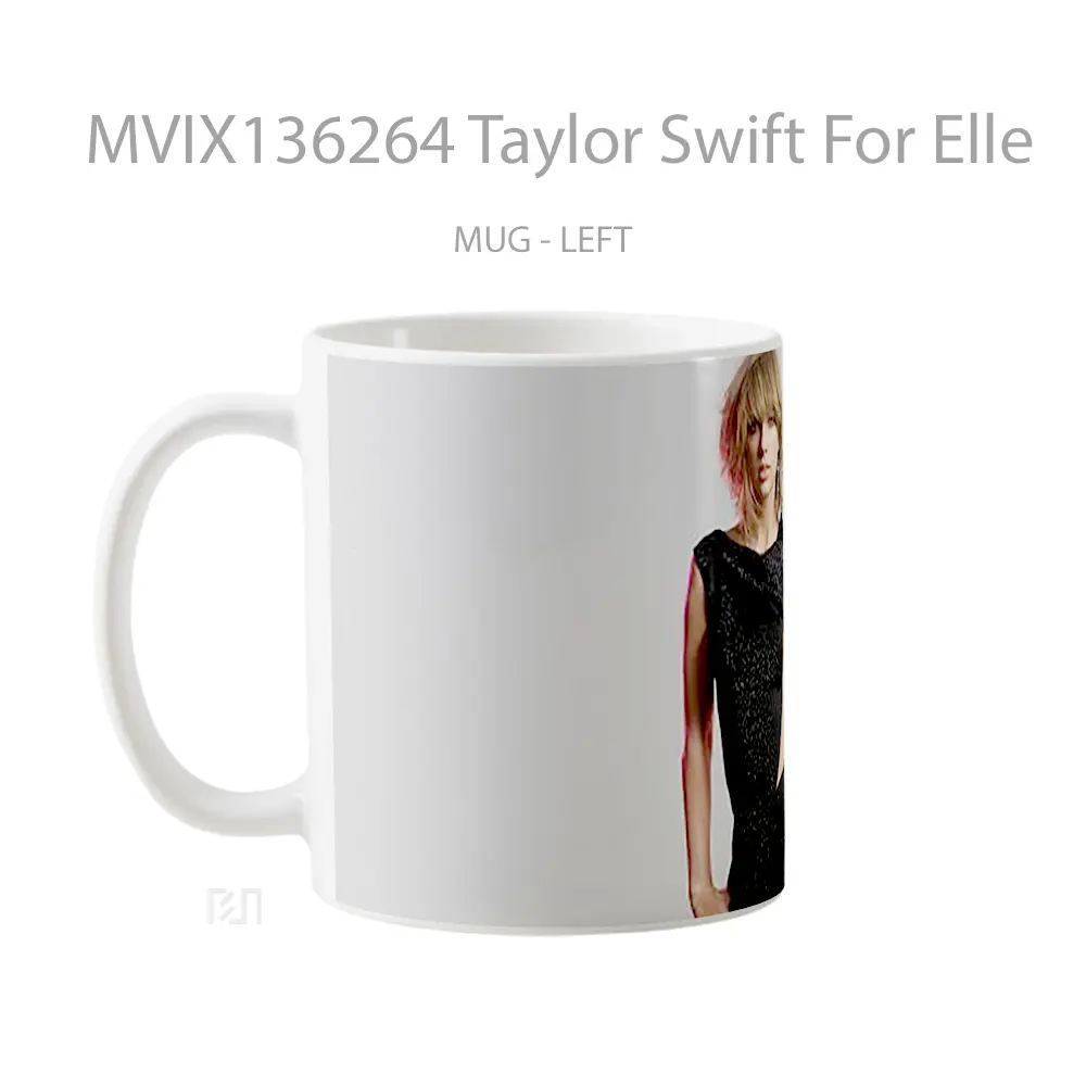 Mug Taylor Swift For Elle Gelas Selebriti - All-side / Desain