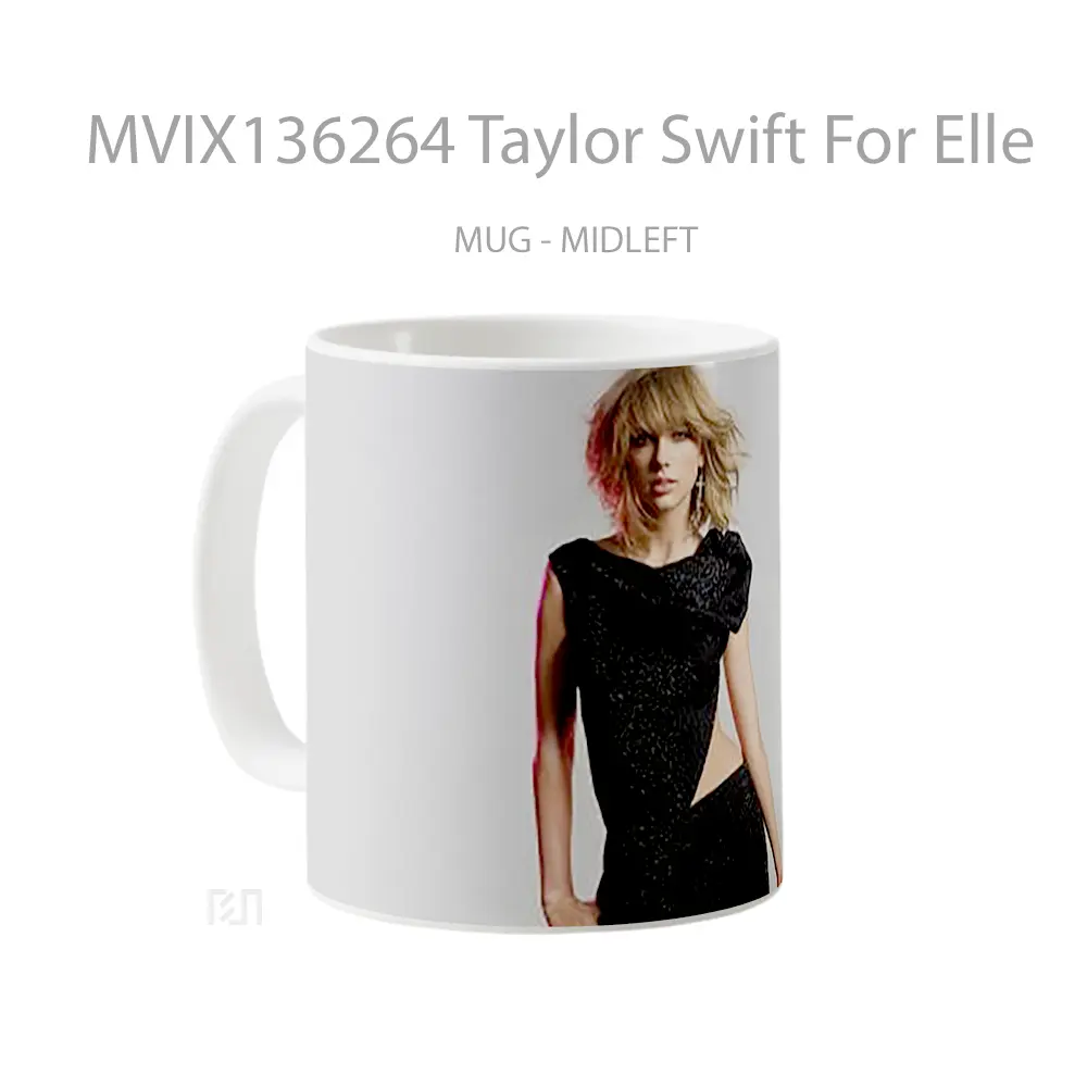 Mug Taylor Swift For Elle Gelas Selebriti - All-side / Desain